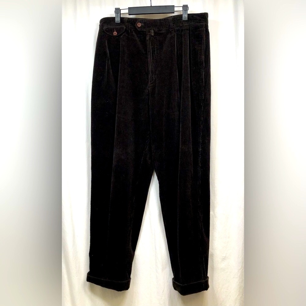 Evergreen EVG Makers Corduroy Pants Size 36 Brown Relaxed Full Fit Classic Y2K